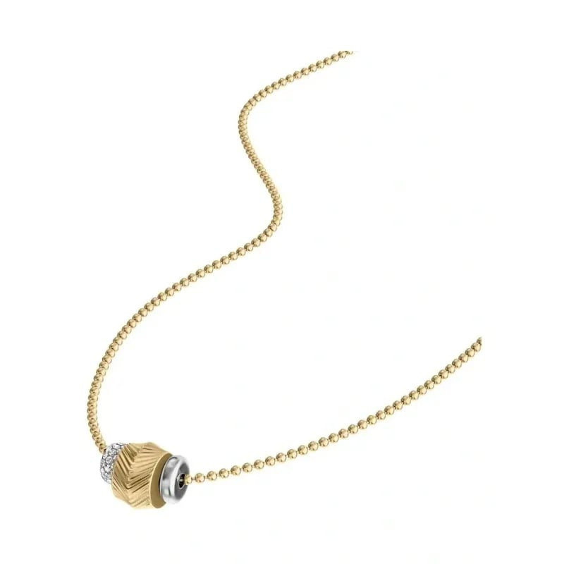 Collier Fossil Harlow à Pampilles Acier Bicolore, bijou femme en acier inoxydable doré et argenté, p