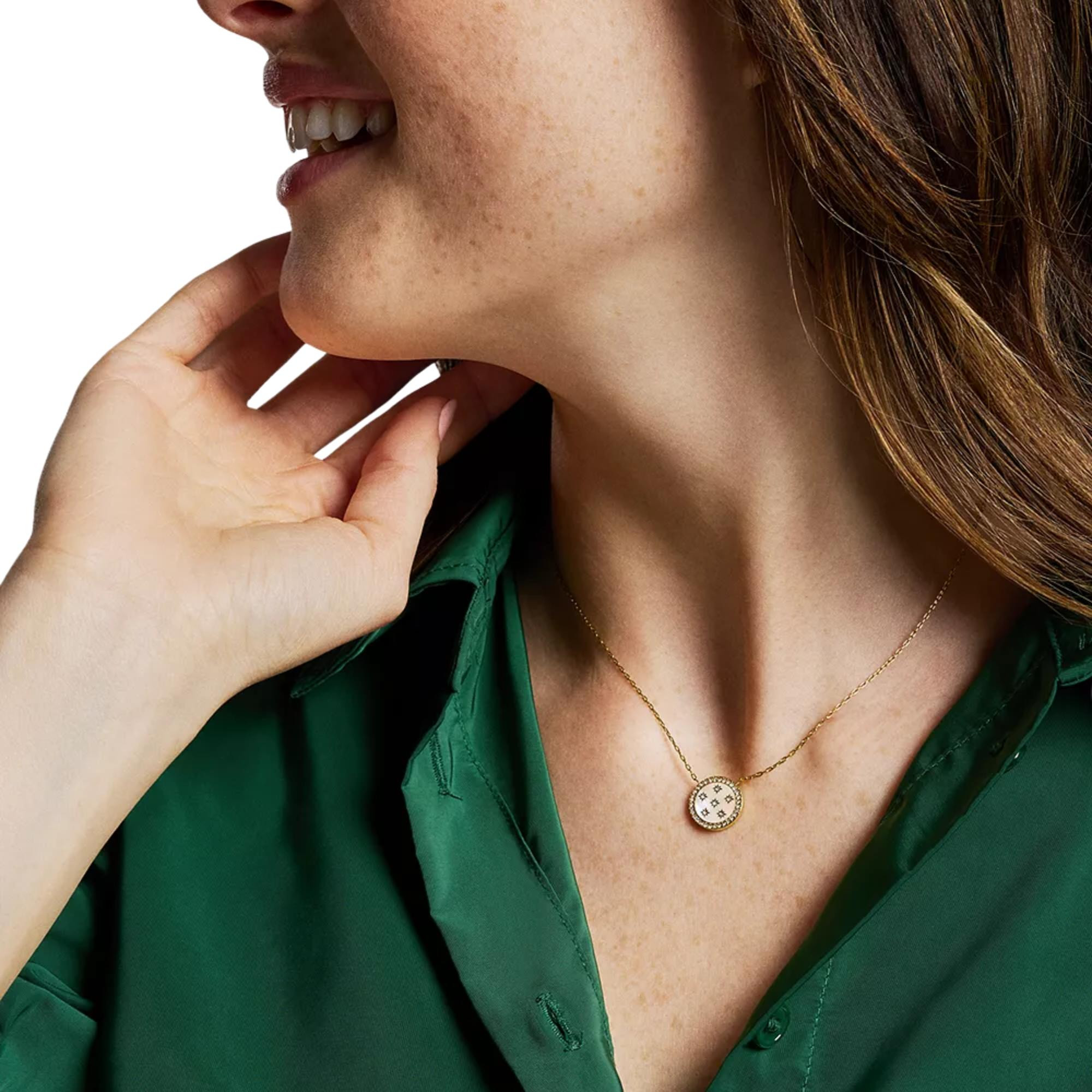 Collier Fossil collection Merrit Northlight Acier Doré