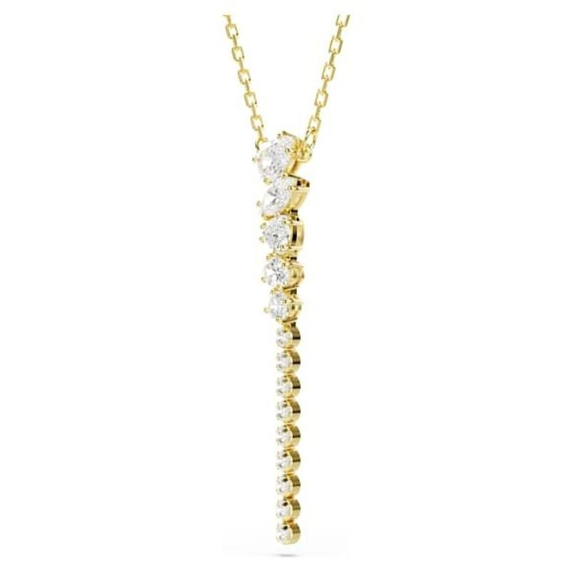 Collier Swarovski Mesmera Y Cristaux Blancs Doré, packshot sur fond neutre