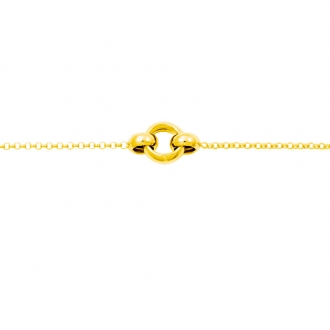 Bracelet Or Jaune 375/000 Anneaux 9K7720-18