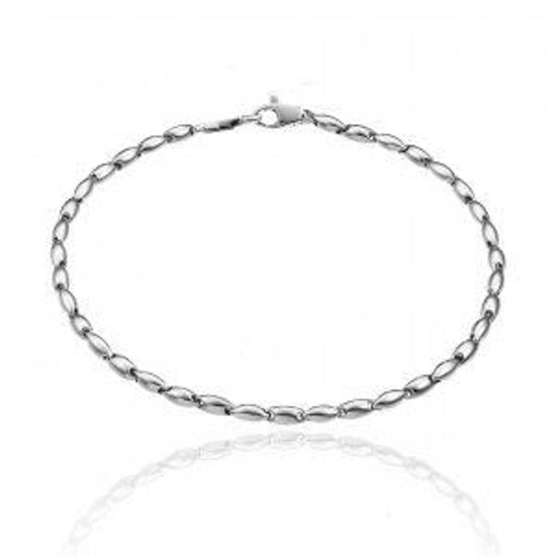 Bracelet Chimento Accenti femme en or blanc 18 carats, 18 cm, packshot avec léger reflet en dessous