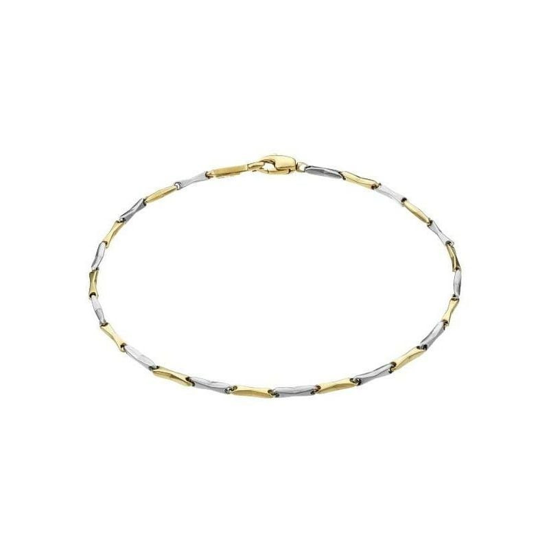 Bracelet Chimento Bamboo Classic bicolore en or 18 carats avec maillons et fermoir inspirés du bambo