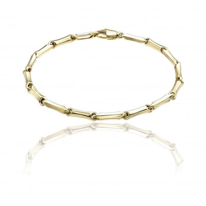 Bracelet maillons CHIMENTO Bamboo Classic doré en or jaune 18 carats, vue packshot sur fond neutre