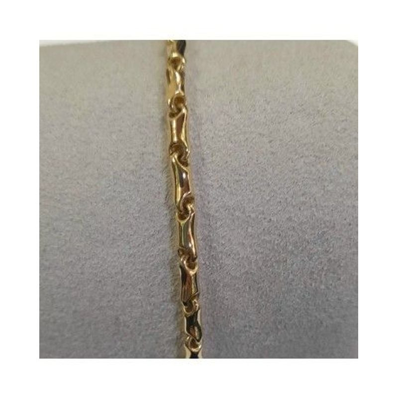 Détail : Bracelet maillons CHIMENTO Bamboo Classic doré en or jaune 18 carats