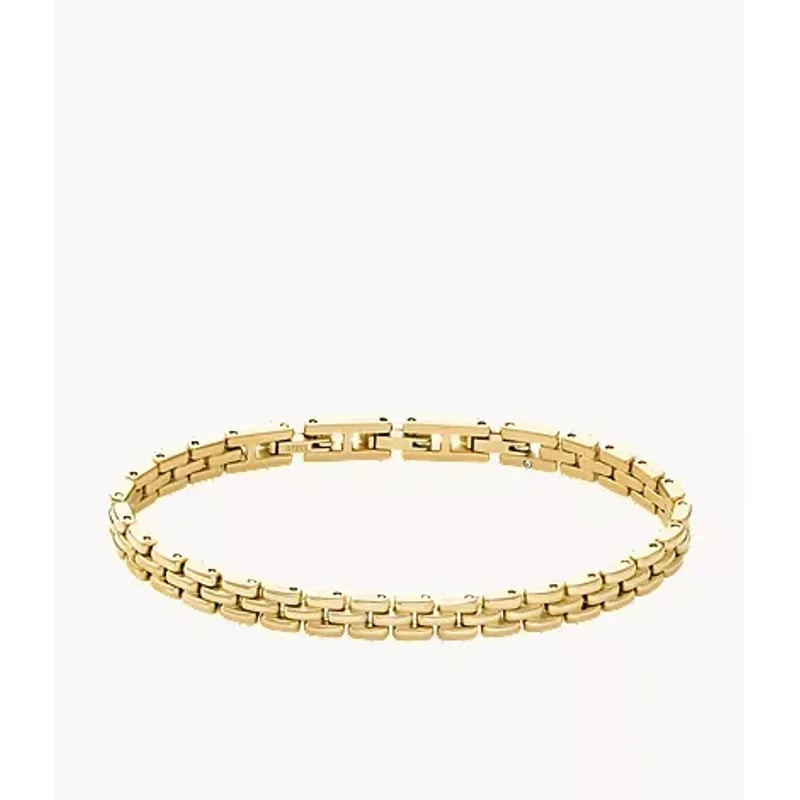 Bracelet chaîne FOSSIL Arden acier doré, packshot sur fond blanc