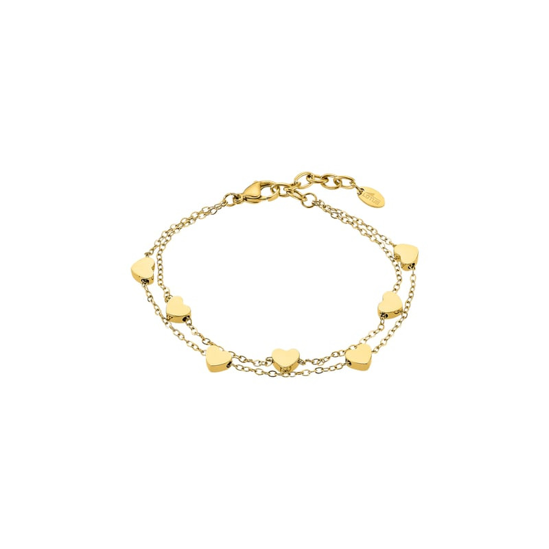 Packshot du Bracelet charms cœur LOTUS STYLE Essentials acier doré, bijou fin et tendance