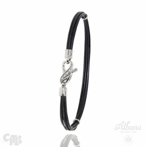 Bracelet poil d'éléphant ORTMANSGAT ALBANU doré diamants