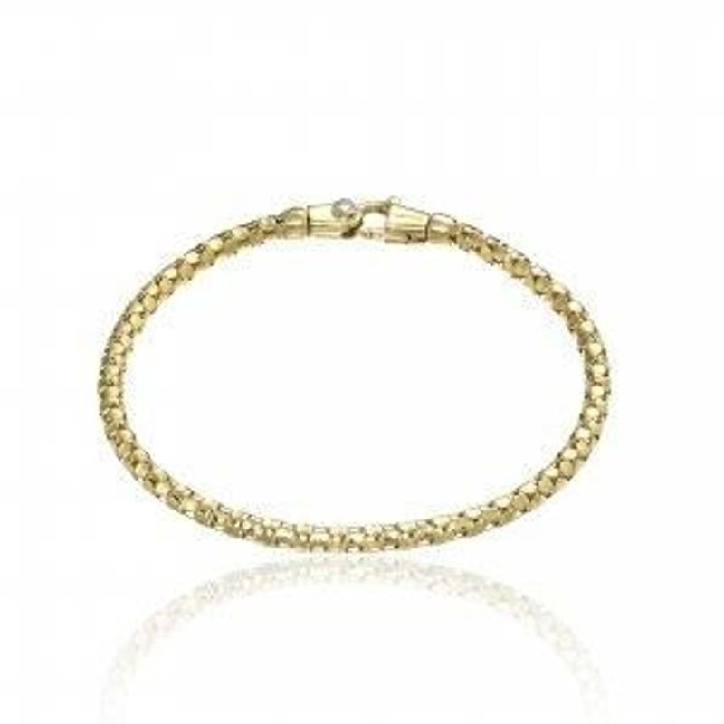 Bracelet CHIMENTO Melograno en or jaune 18 carats avec un diamant unique, photo produit sur fond bla