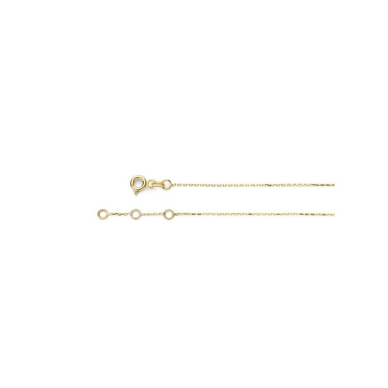Détail du bracelet minimaliste Bahia Oval JACKIE 585 MILLIEMES doré en or jaune 14 carats, maillons 