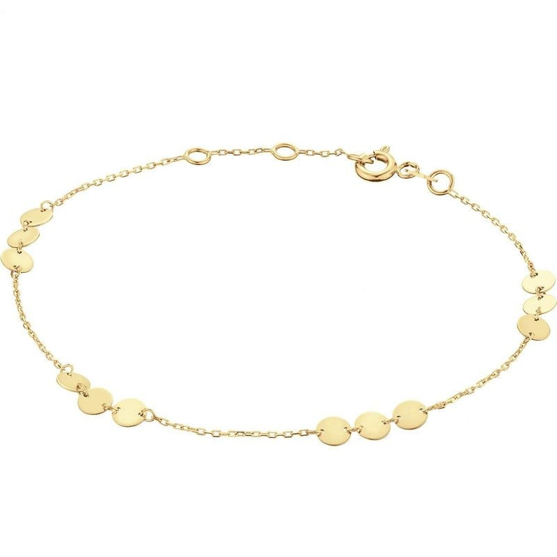 Bracelet cercles West End JACKIE 585 MILLIEMES doré en or 14 carats, packshot sur fond neutre