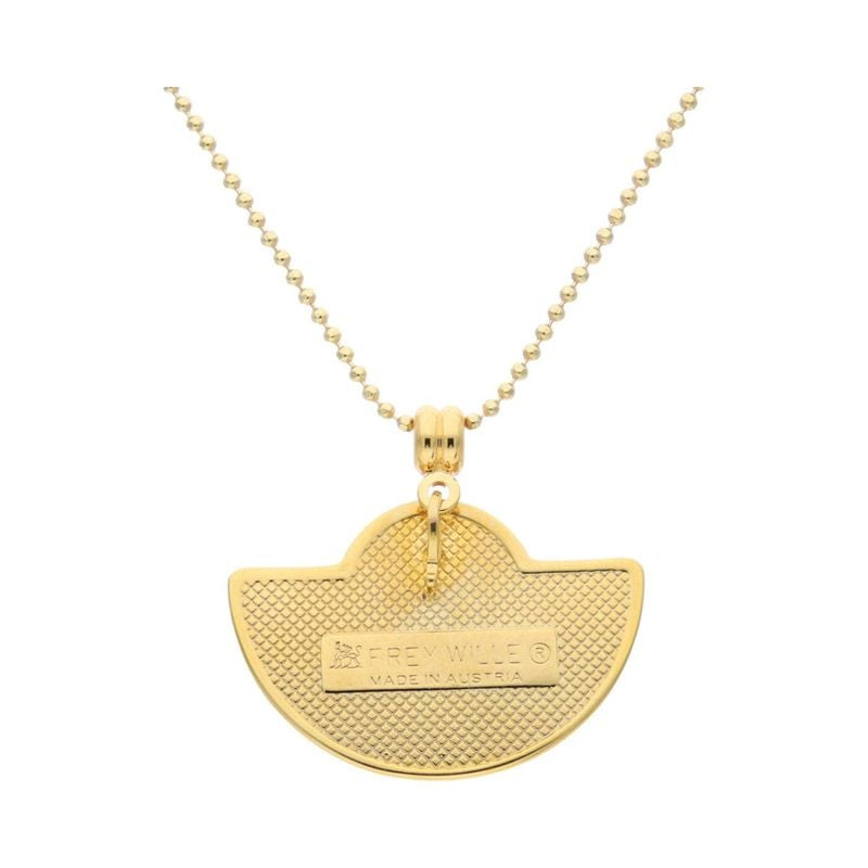 Détail du Pendentif Frey Wille Demi-Lune Éternité Plaqué Or Doré, émail à feu inspiré de Van Gogh.