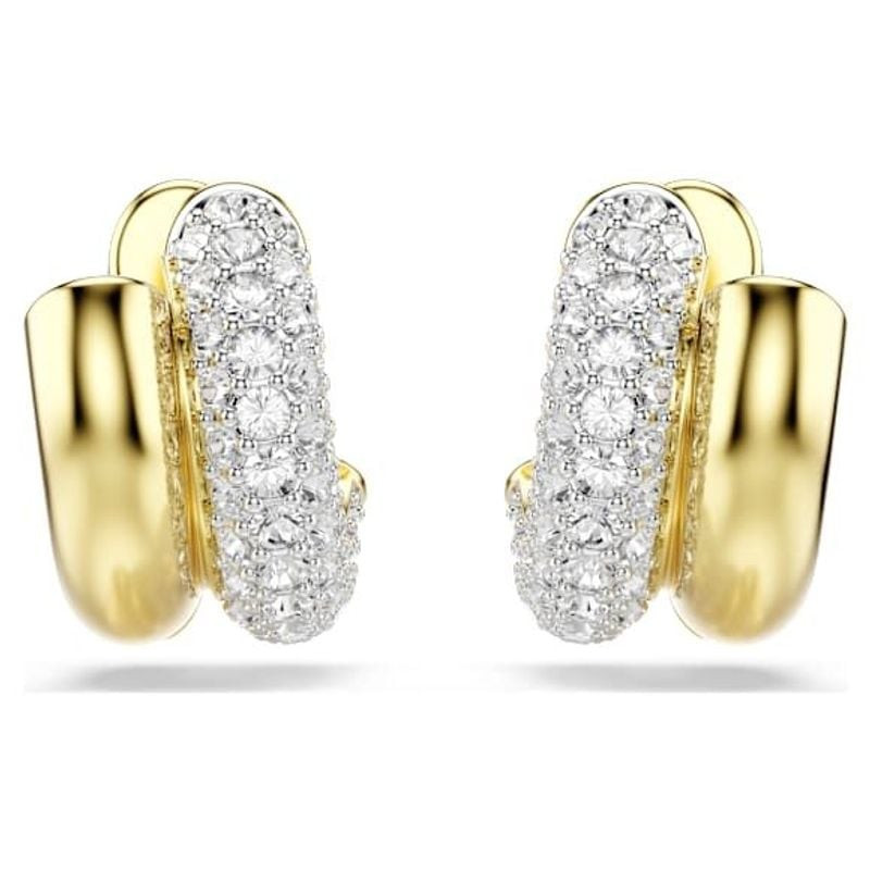 Packshot des Boucles d'oreilles Créoles Swarovski Dextera Cristaux Finition Or 18 Carats