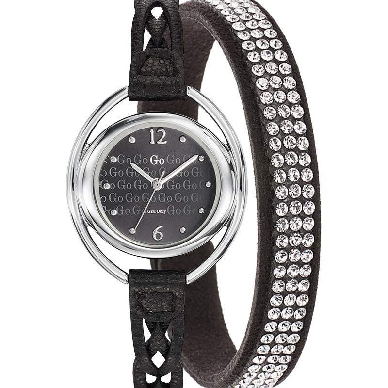 MONTRE GO GIRL ONLY CUIR NOIR 698981