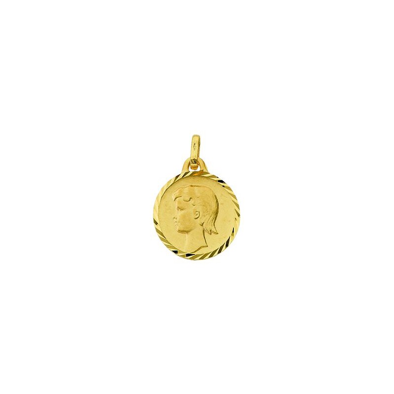 Médaille en or jaune 375/000 Chérubin