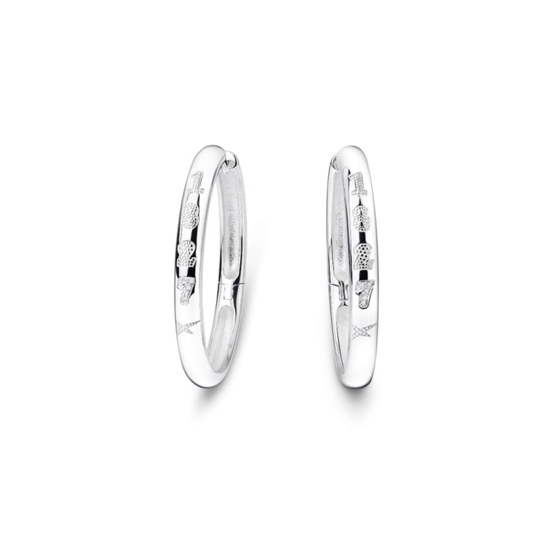 Packshot des Boucles d'Oreilles Créoles Fermées Mauboussin 1827 Diamants Argent 925