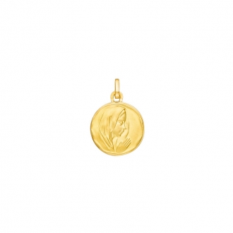 Médaille ronde or jaune 375/000 Vierge