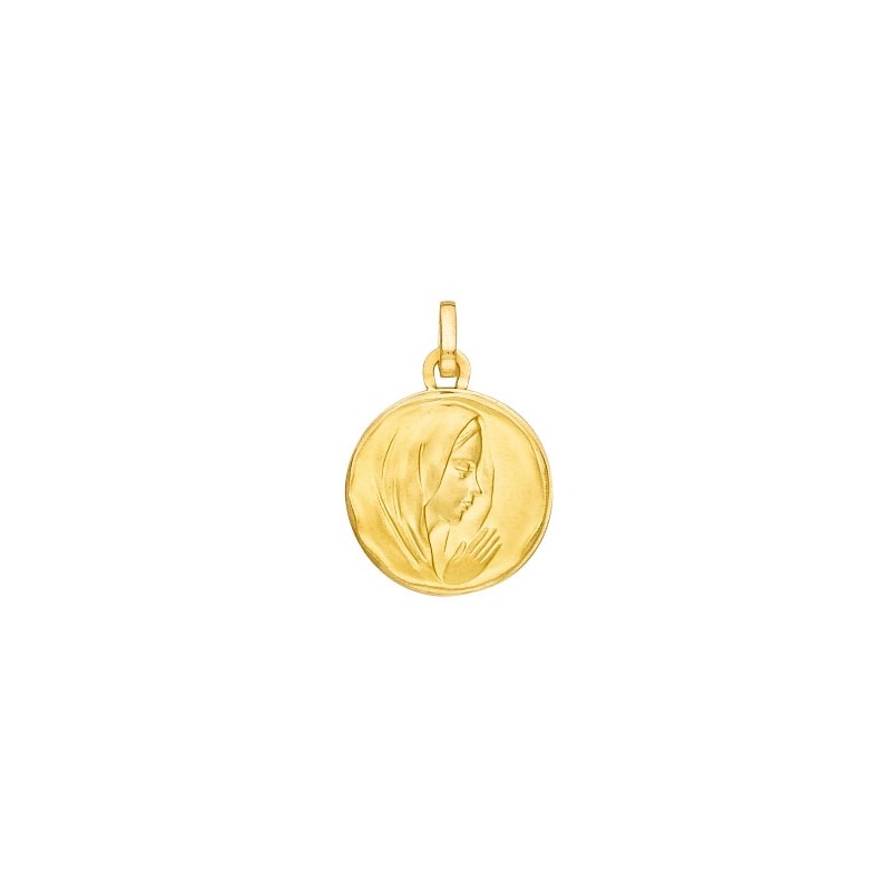 Médaille ronde or jaune 375/000 Vierge