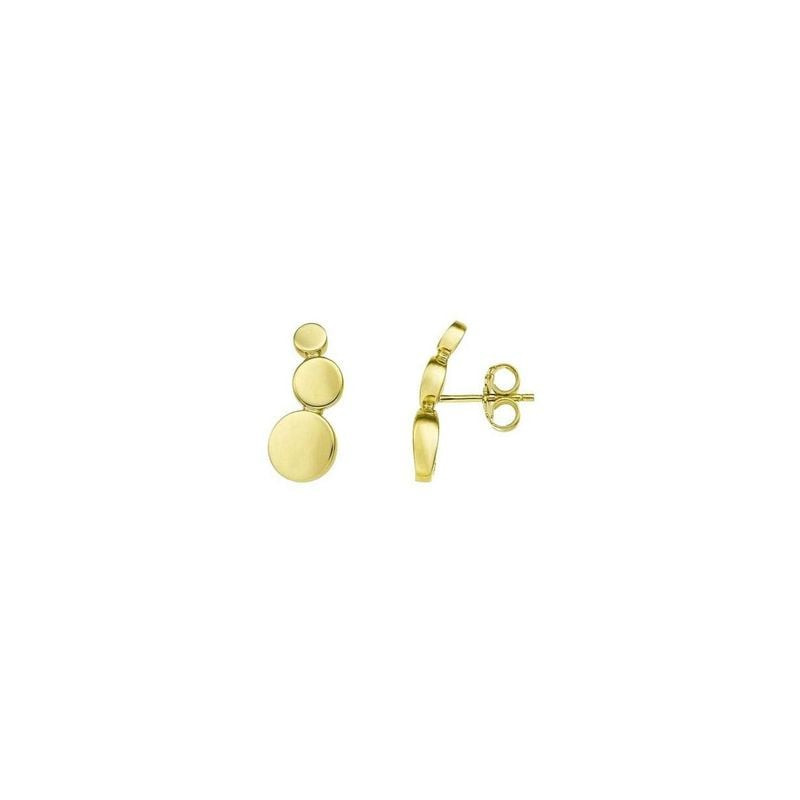 Boucles d'oreilles Clous Chimento Armillas Glow or jaune 18 carats, trois disques dégradés et fermoi