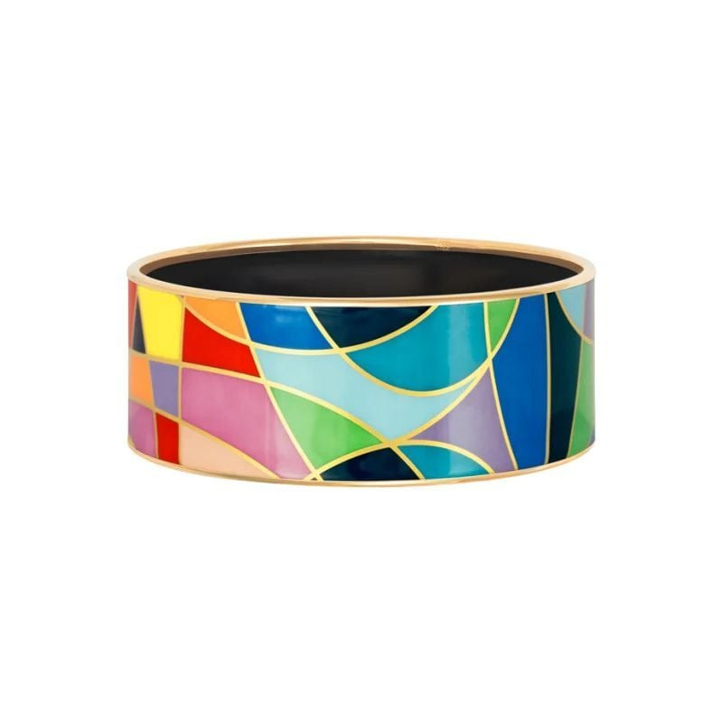 Bracelet jonc FREY WILLE Joie Céleste émail doré, packshot sur fond blanc