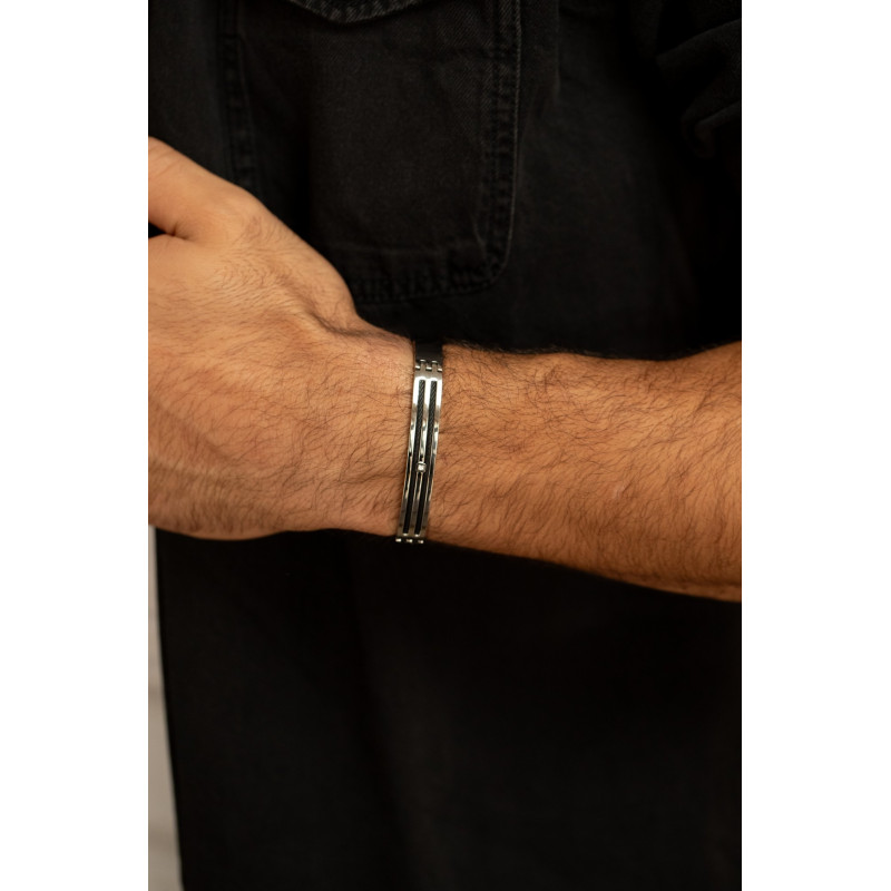 Bracelet PHEBUS Diamant collection Damien acier argenté