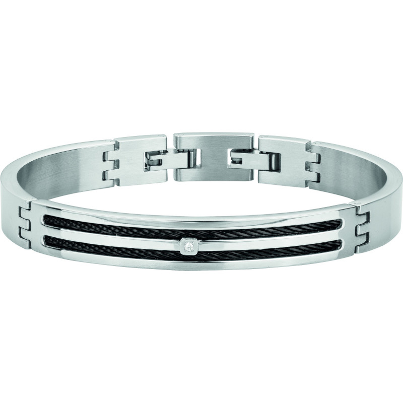 Bracelet PHEBUS Diamant collection Damien acier argenté
