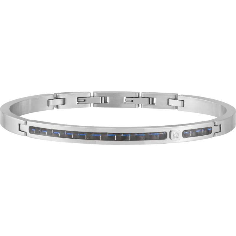 Bracelet jonc PHEBUS Diamant collection Rémi acier argenté