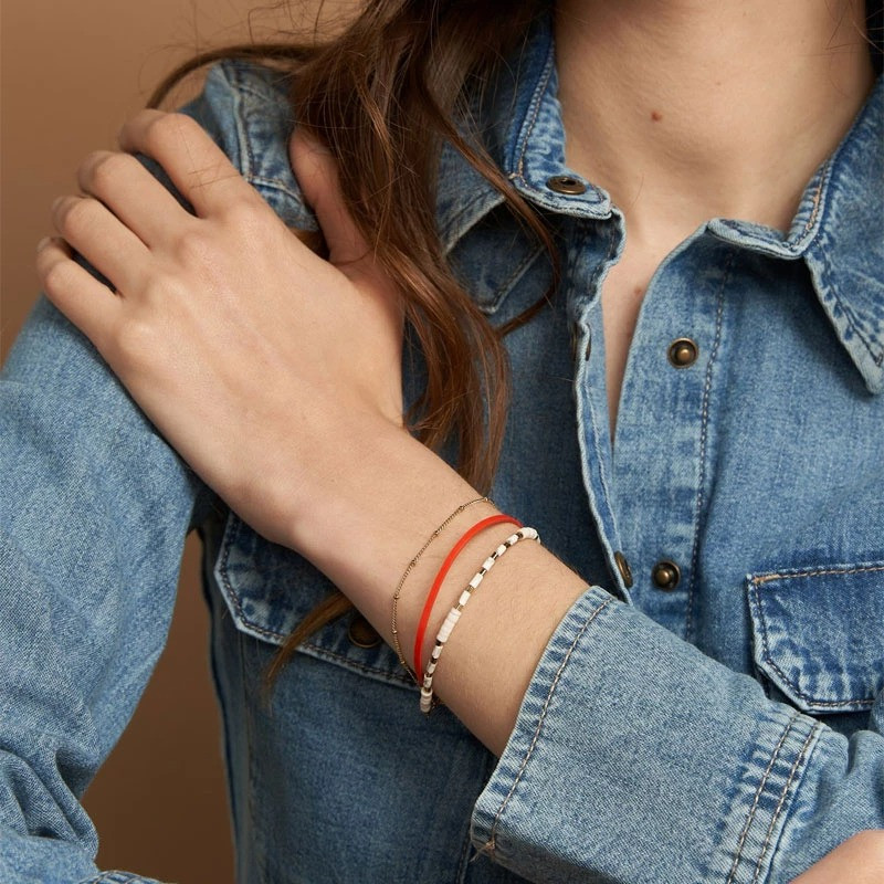 Bracelet FLOWERSFORZOE collection Appoline acier doré