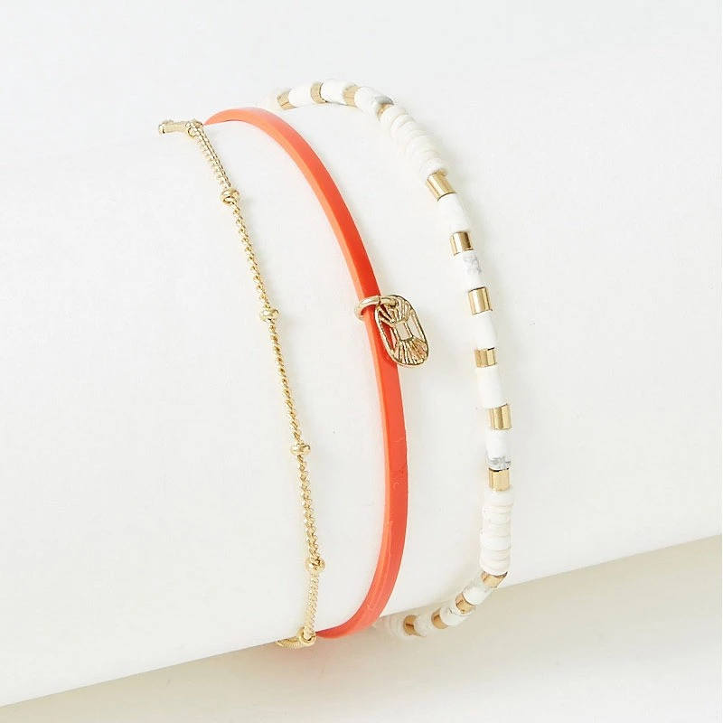 Bracelet FLOWERSFORZOE collection Appoline acier doré