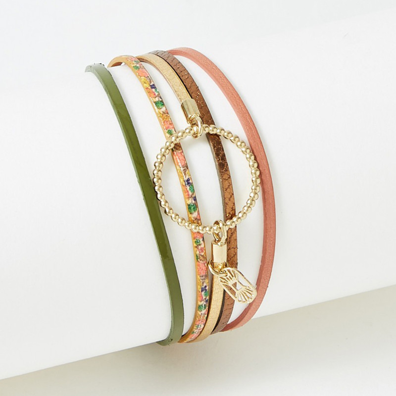 Bracelet FLOWERSFORZOE collection Annabelle acier doré