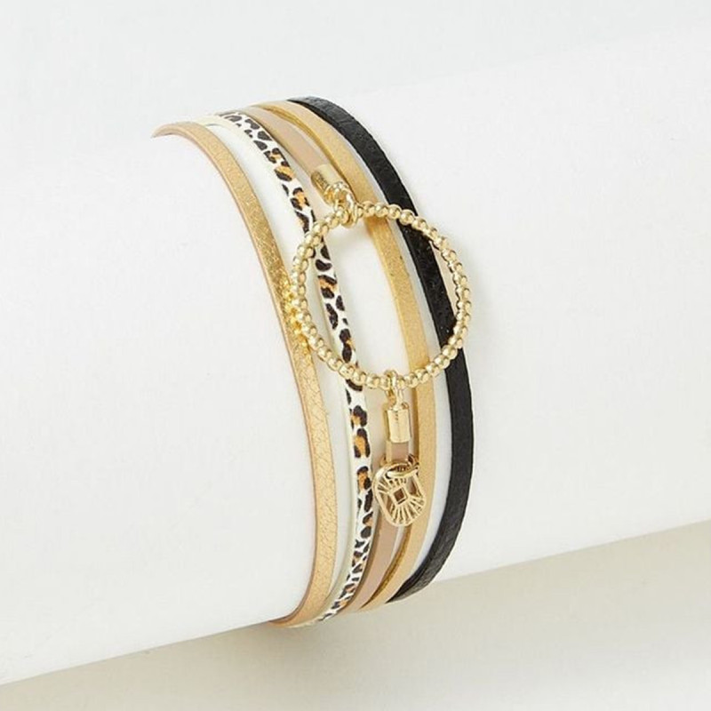 Bracelet FLOWERSFORZOE collection Annabelle acier doré