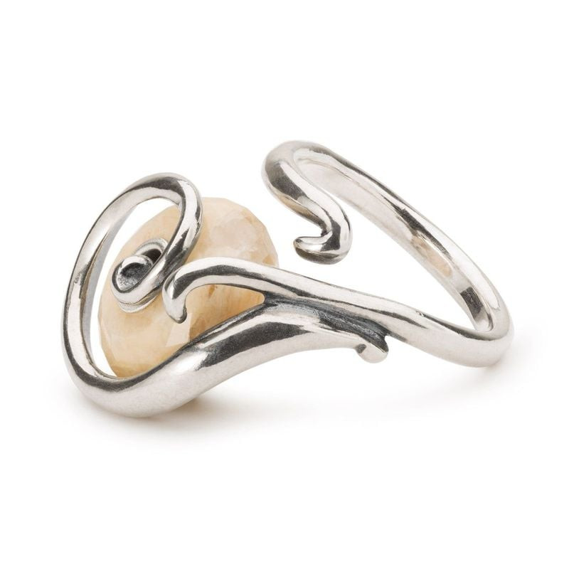 Packshot de la Perle Trollbeads Feldspath Quartz Pierre Naturelle, pierre naturelle unique et légère