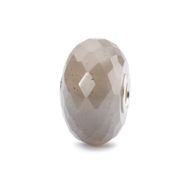 Packshot de la Perle de Bracelet Trollbeads Pierre de Lune Grise, perle en pierre gemme naturelle gr