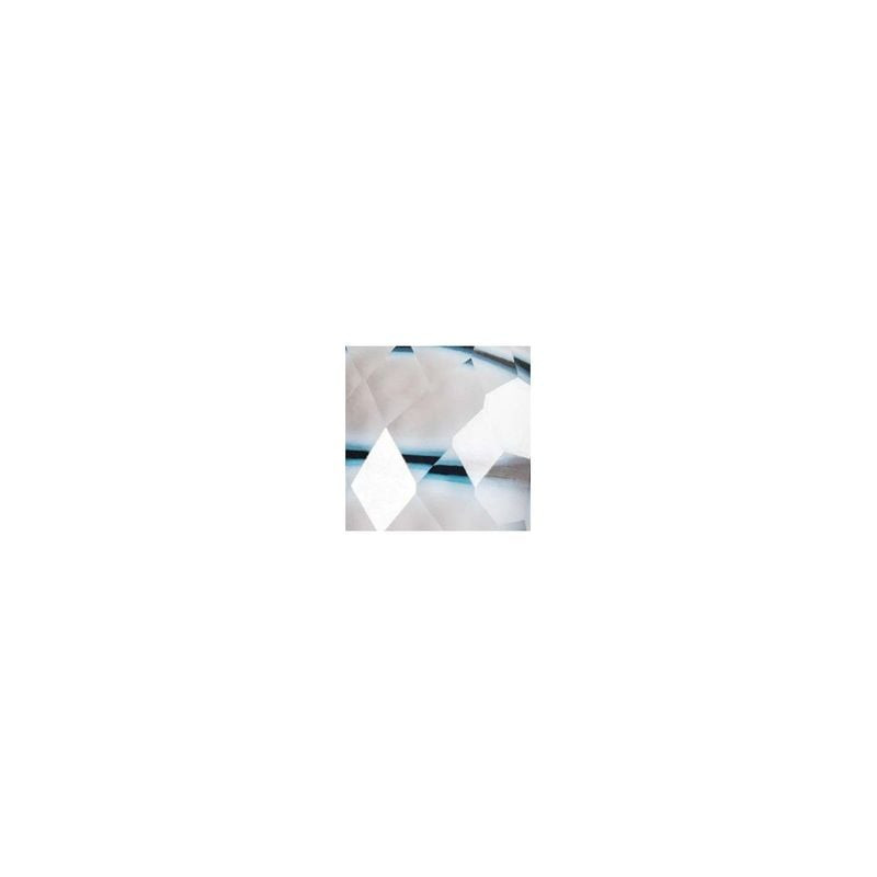 Détail rapproché du charme Trollbeads Rayon de Lune Facetté aux facettes blanches et rayures de verr