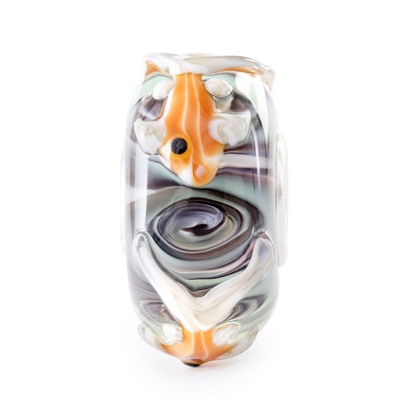 Packshot de la Perle Trollbeads Une Grâce Fluide Verre Violet, édition limitée en verre soufflé et a
