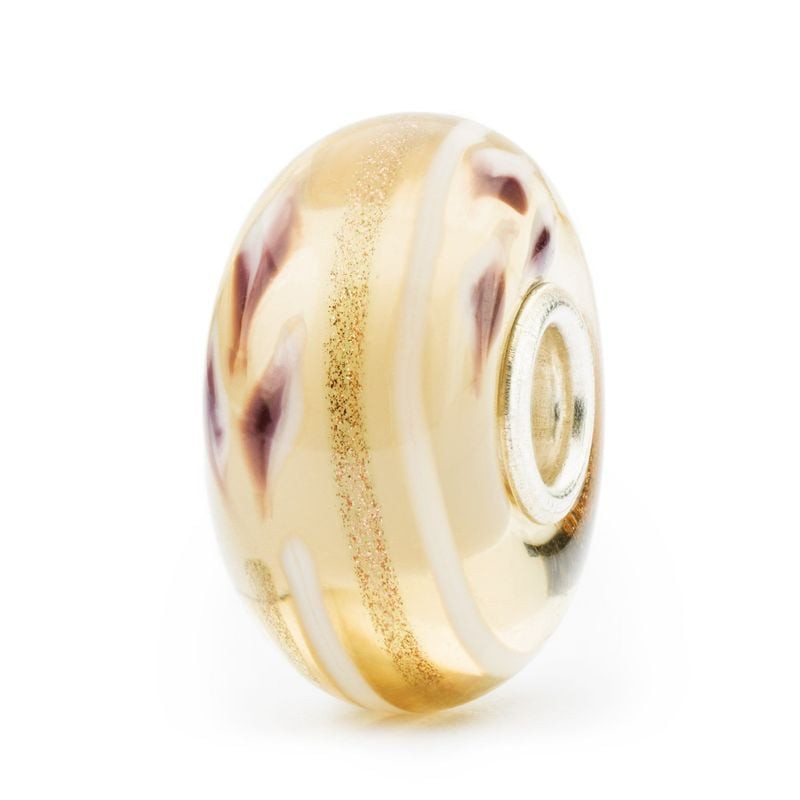 Perle de Verre Trollbeads Sérénité, perle artisanale unique en verre soufflé, packshot.