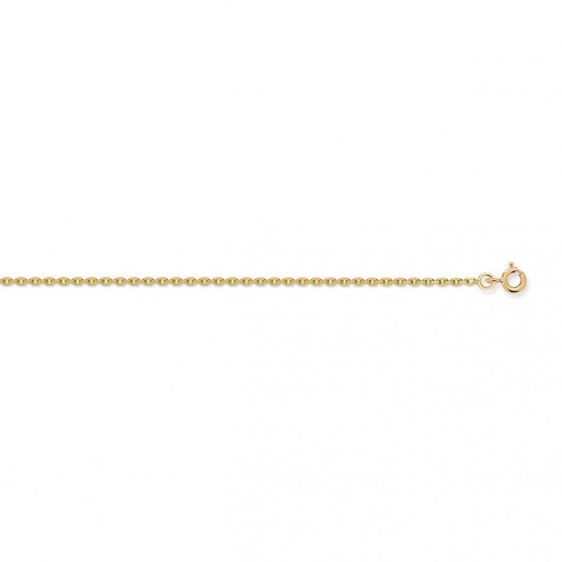 Carador - collier or jaune 375/000 maille forçat diamantée