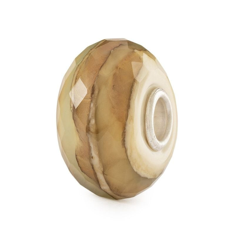 Packshot de la Perle Charme Trollbeads Carpe Diem Saule Verre Marron, perle artisanale en verre souf