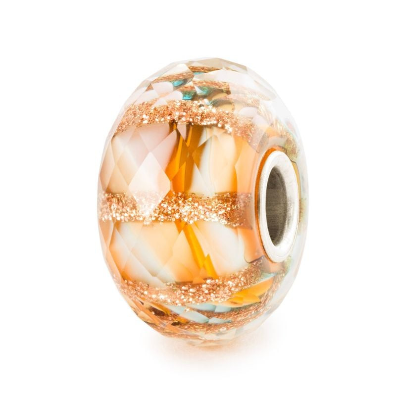 Packshot de la Perle Trollbeads Vitalité Ensoleillée Verre Multicolore, perle en verre de Murano et 