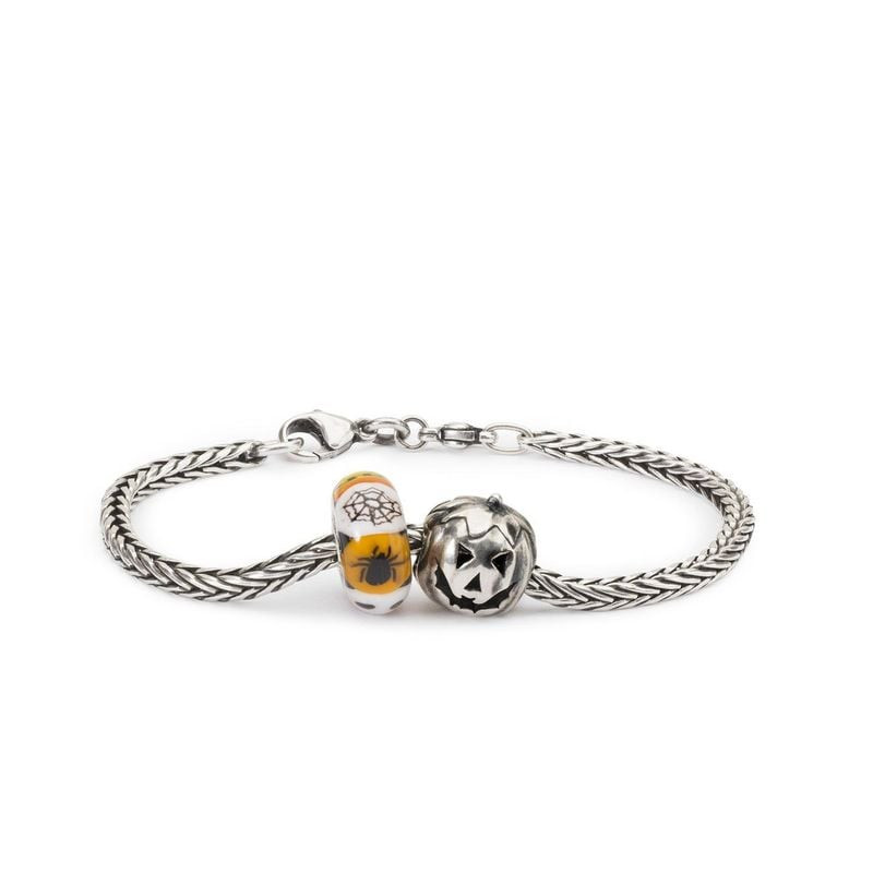 Perle Trollbeads Chair de Poule Verre en verre soufflé, ambiance Halloween mystérieuse et artisanale