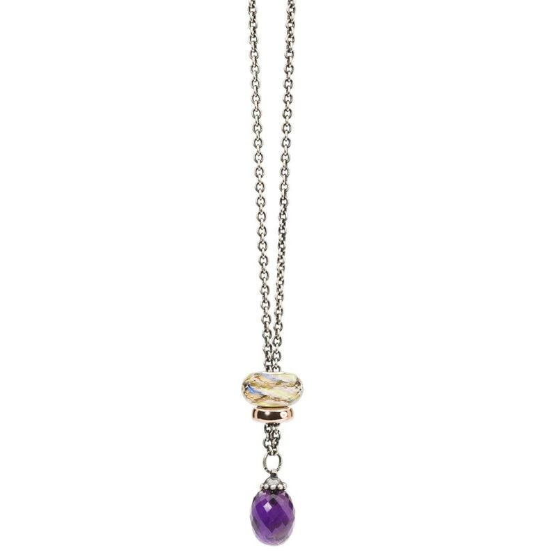 Perle Trollbeads Festival Spirale Verre Multicolore en verre soufflé, couleurs pastel, chocolat et o