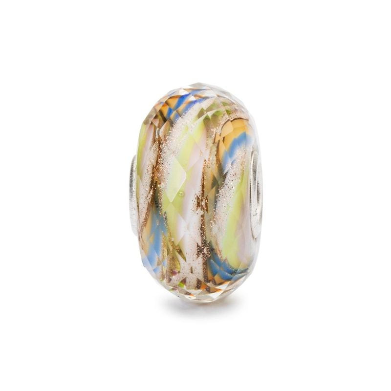 Perle Trollbeads Festival Spirale Verre Multicolore, packshot sur fond blanc