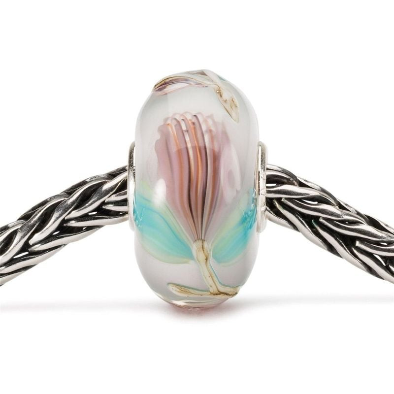 Perle Trollbeads Frisson d'Espoir Verre en verre soufflé artisanal, éclat d'espoir lumineux sur brac