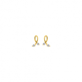 Carador - Boucles d'oreilles Or 375/000 et Oxyde de zirconium