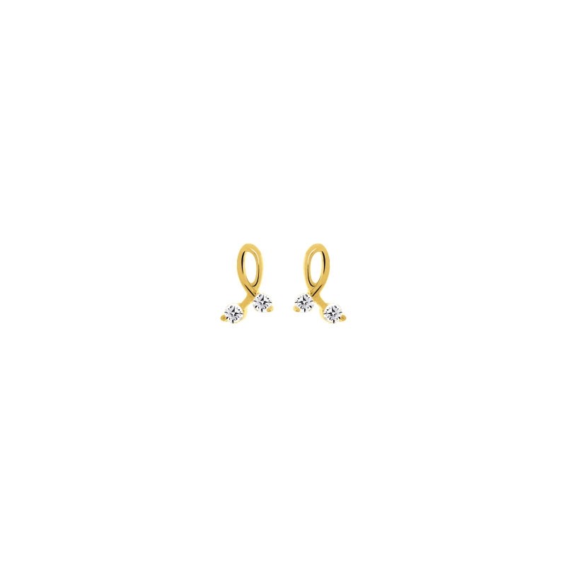 Carador - Boucles d'oreilles Or 375/000 et Oxyde de zirconium