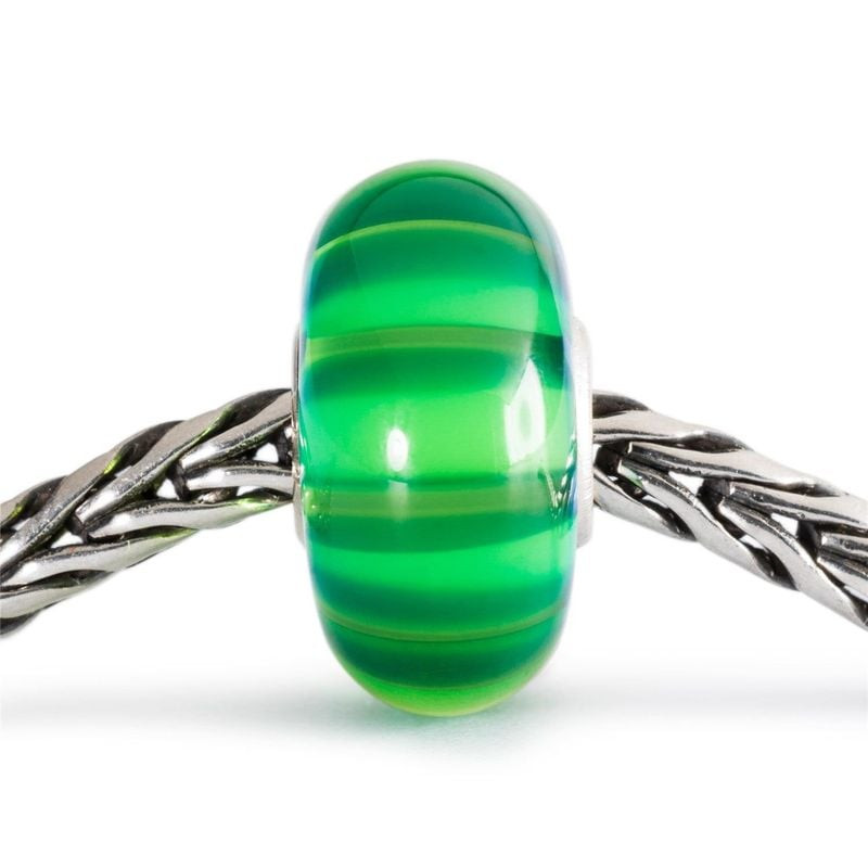 Perle Trollbeads Tiges Oscillant au Vent Verre, bijou poétique en verre et argent 925, capture le mo