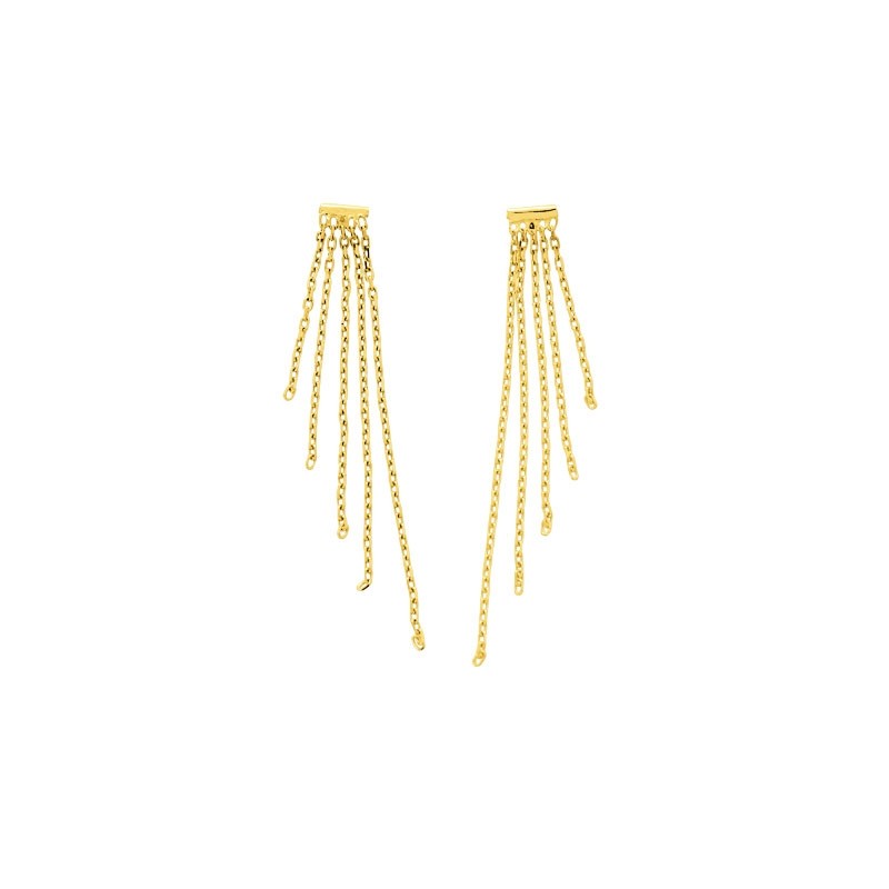 Carador - boucles d'oreilles pendantes or jaune 375/000