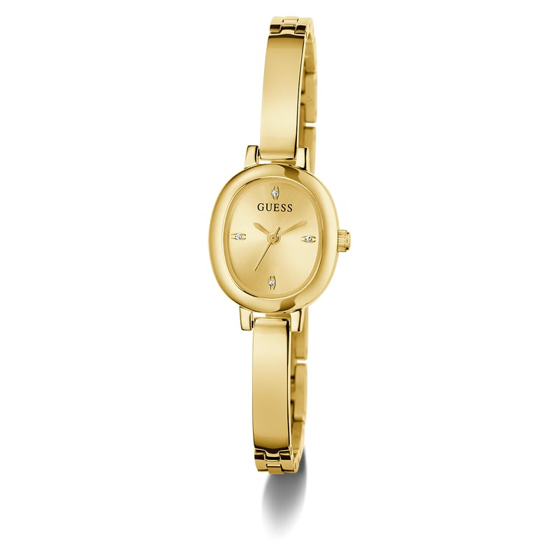 Montre Analogique GUESS Collection Penelope Bracelet acier doré, boîtier ovale doré et cadran champa