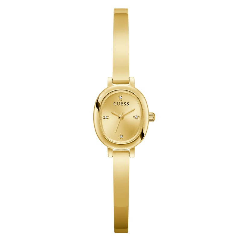 Packshot de la Montre Analogique GUESS Collection Penelope Bracelet acier doré sur fond blanc