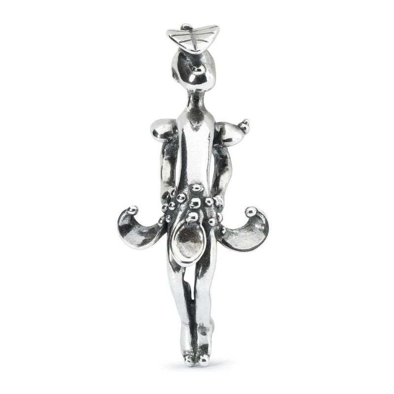Pendentif Trollbeads Fée dansante Argenté en argent sterling 925, packshot sur fond neutre