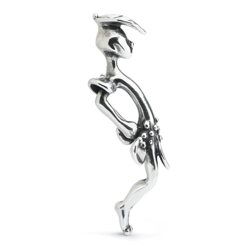 Packshot du Pendentif Trollbeads Fée dansante Argenté en argent sterling 925, vue de face sur fond n